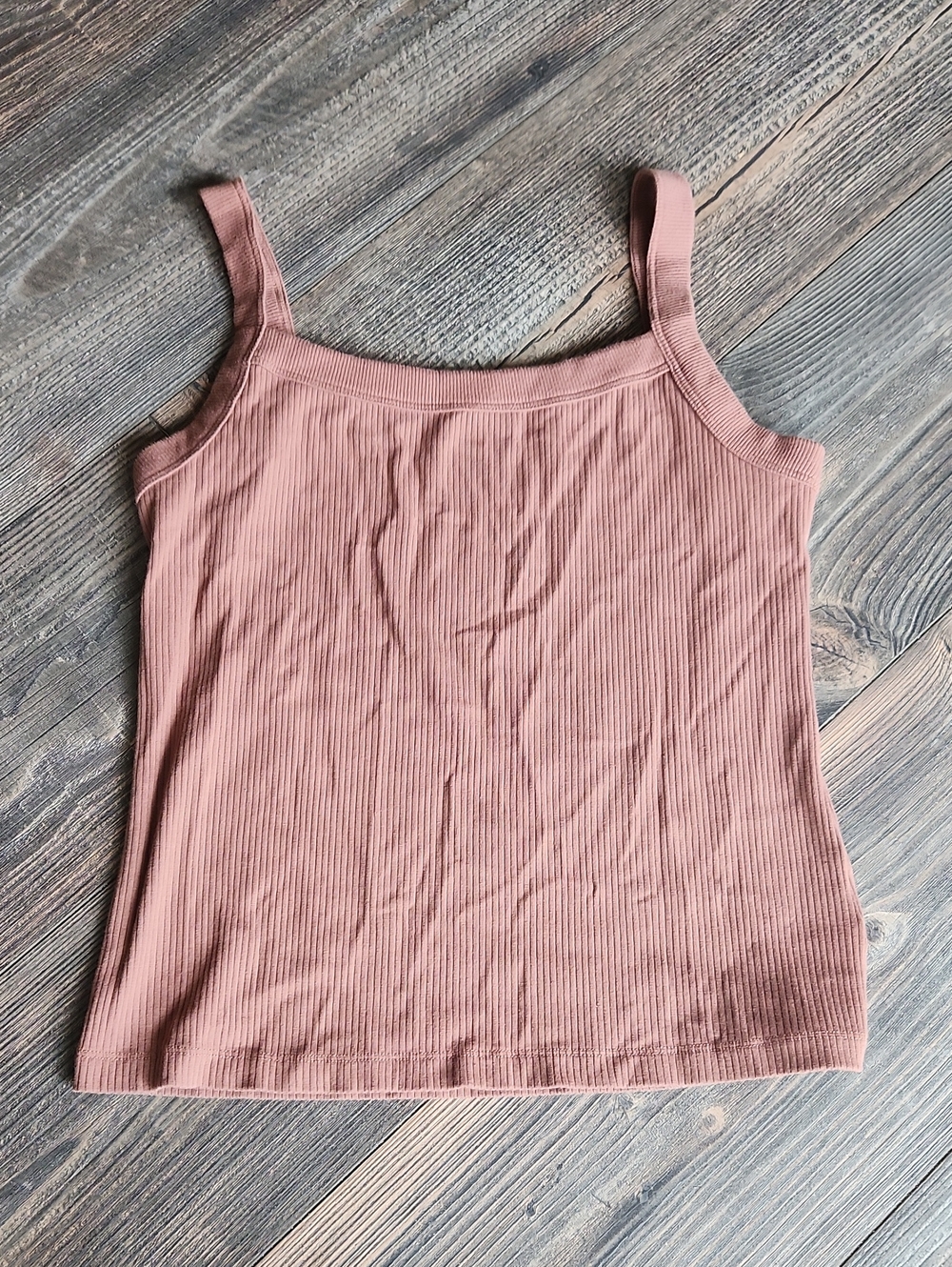 Women's Ribbed Tank Top - Dusty Rose